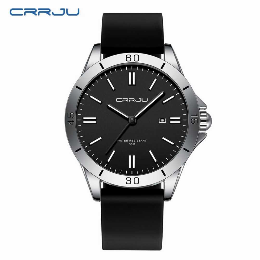 CRRJU,5025,Casual,Quartz,Luminous,Silicone,Men’s,Watch