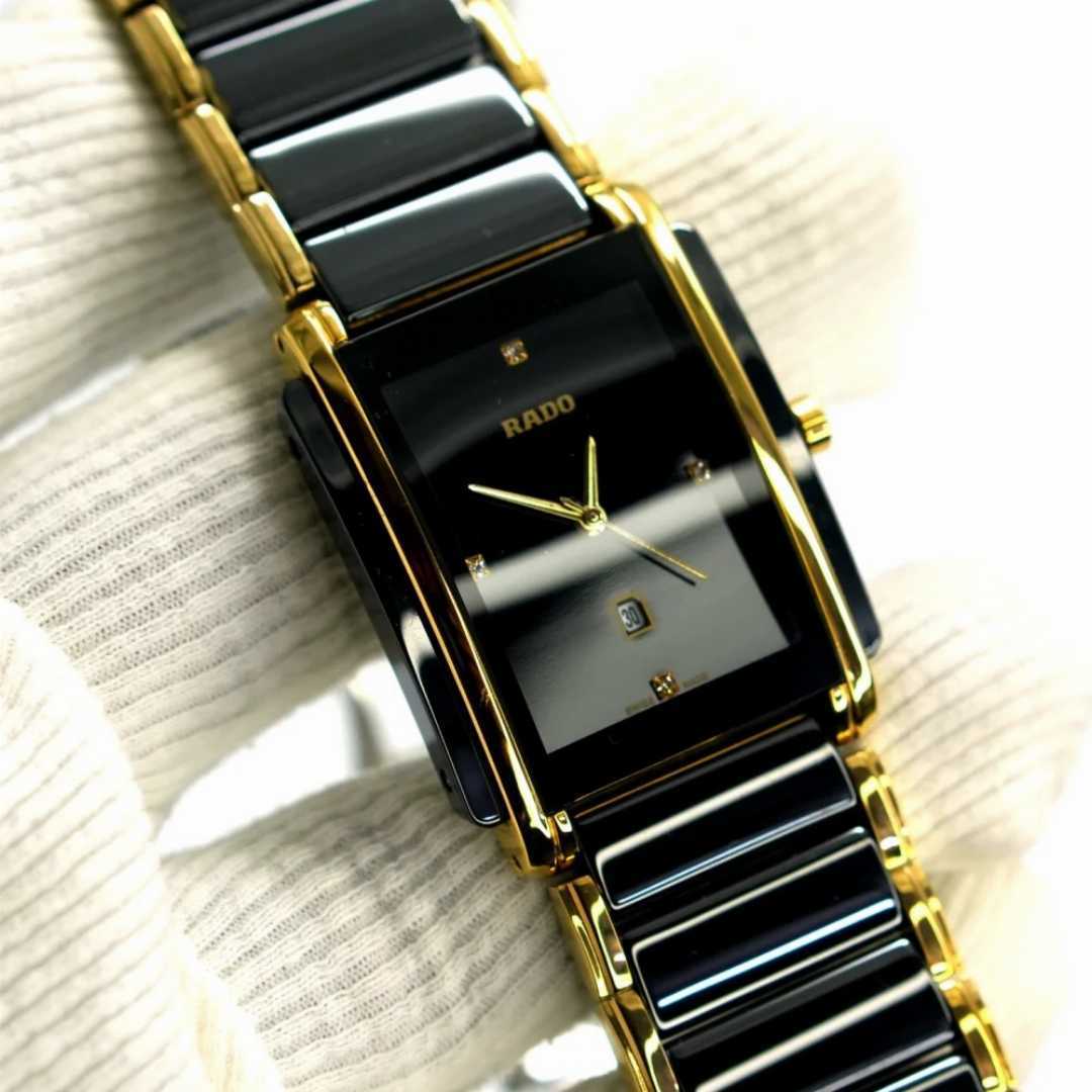 RADO,Ceramics,Integral,Quartz,Black,Dial,Rose.